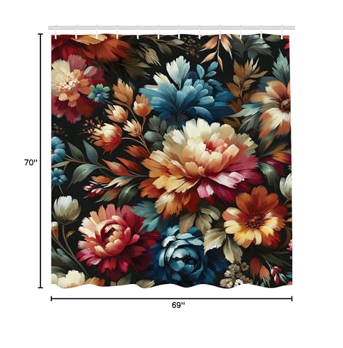 Ambesonne Floral Shower Curtain, Springtime Scene Of Aquarelle Look Garden Scene Flowers Leafy Atmosphere, Cloth Fabric Bathroom